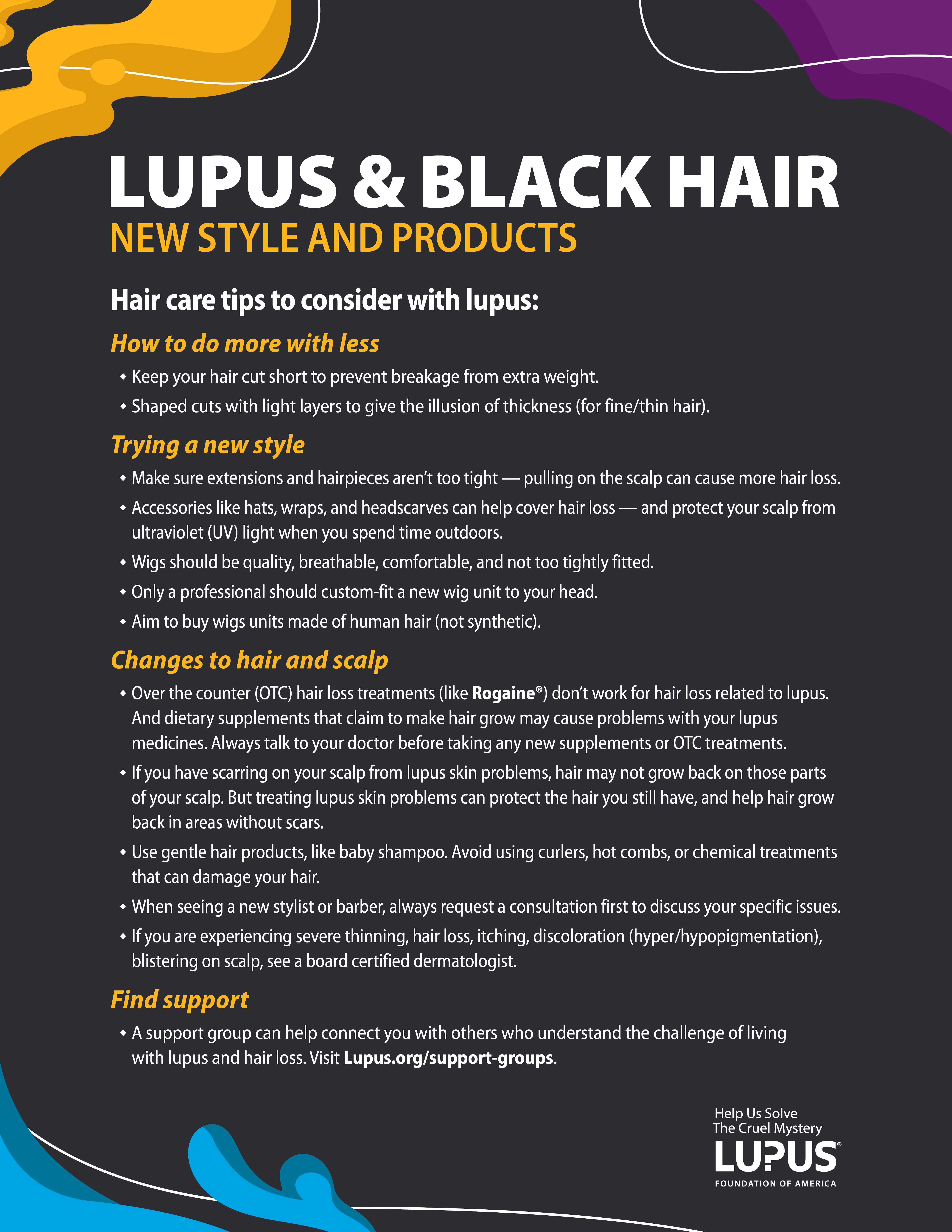 Infographic: Lupus and black hair | Lupus Foundation of America