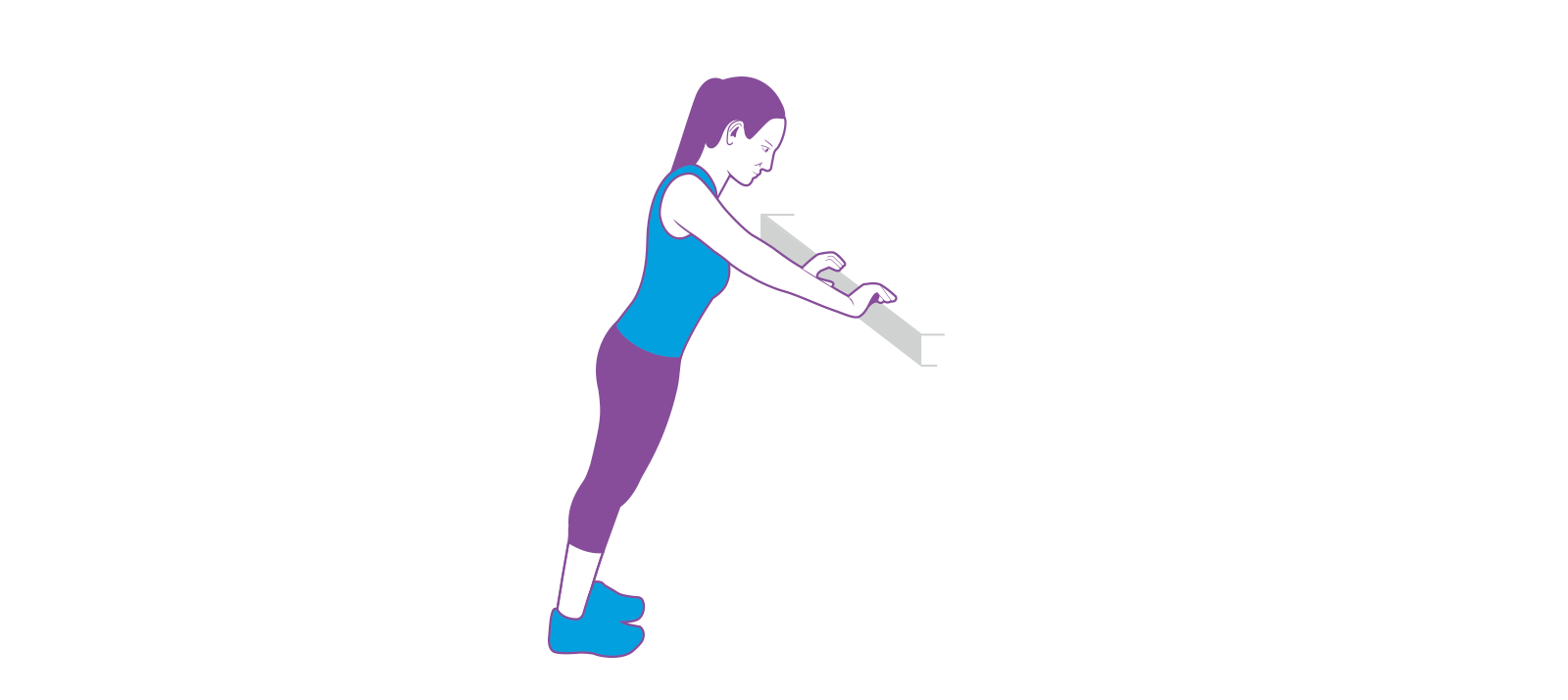 Animated illustration of woman doing incline pushups