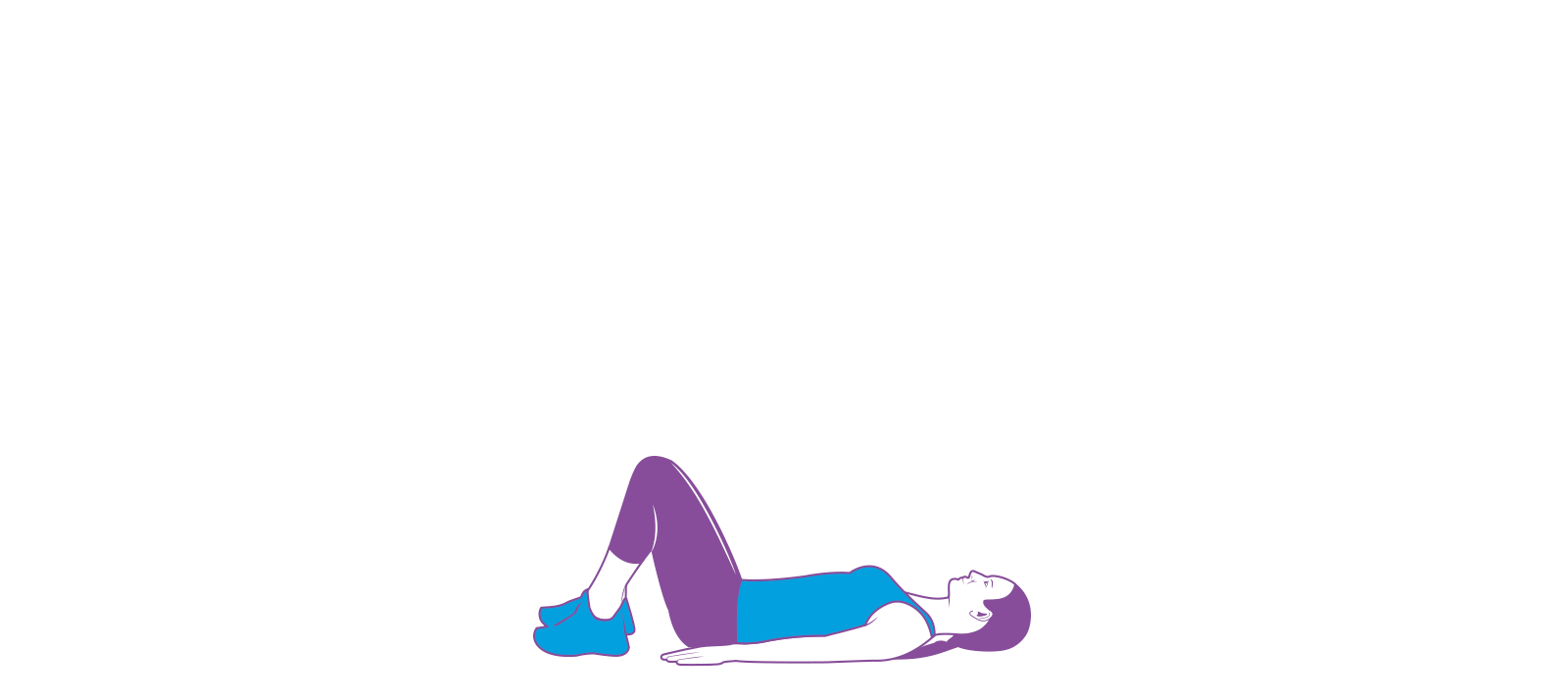 Animated illustration of woman doing reverse crunch