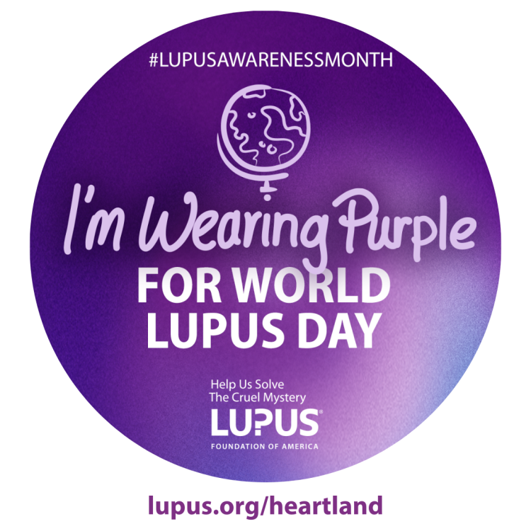 I'm wearing purple for world lupus day