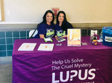 Lupus warrior Yvette and friend