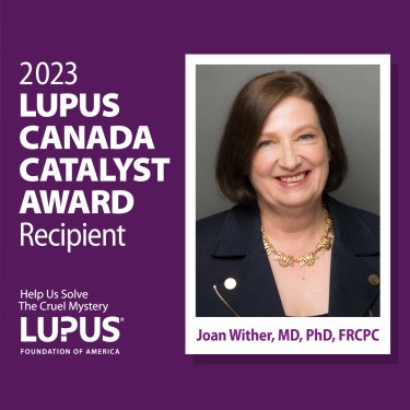 Lupus Canada Catalyst Award 2023 Joan Wither