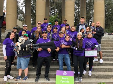 Image of Cynthia and her walk team at a Walk to End Lupus Now
