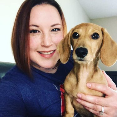 Image of Emily and her dog