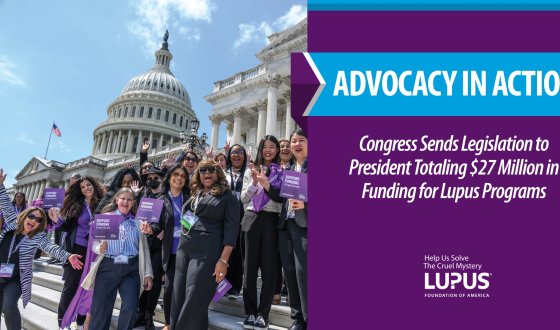 Congress Sends Legislation to President Totaling $27 Million in Funding for Lupus Programs